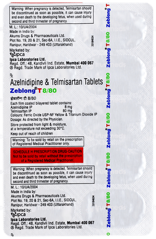 Zeblong T 8/80 Tablet 10