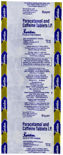 Saridon New Tablet 10