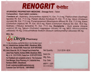 Patanjali Divya Renogrit Tablet 60