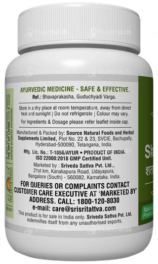 Sri Sri Tattva Shatavari 500Mg Tablet 60