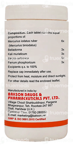 Baksons Tonsil Aid Tablet 200