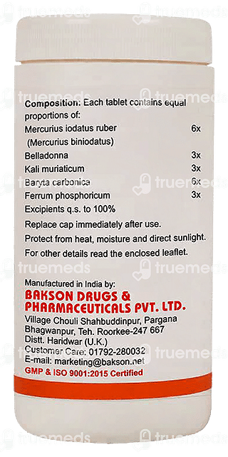 Baksons Tonsil Aid Tablet 200