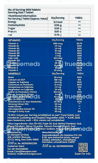 Dr Morepen Multi Vitamin Men Tablet 60