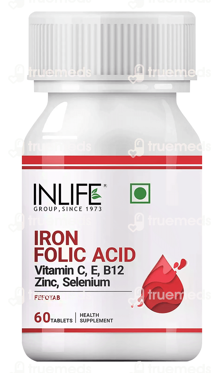 Inlife Iron Folic Acid Supplement Tablet 60 Uses Side Effects Dosage Price Truemeds 5991