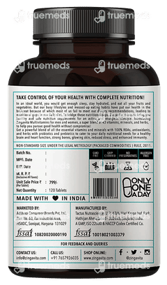 Zingavita Multivitamins With Prebiotics & Probiotics Tablet 120