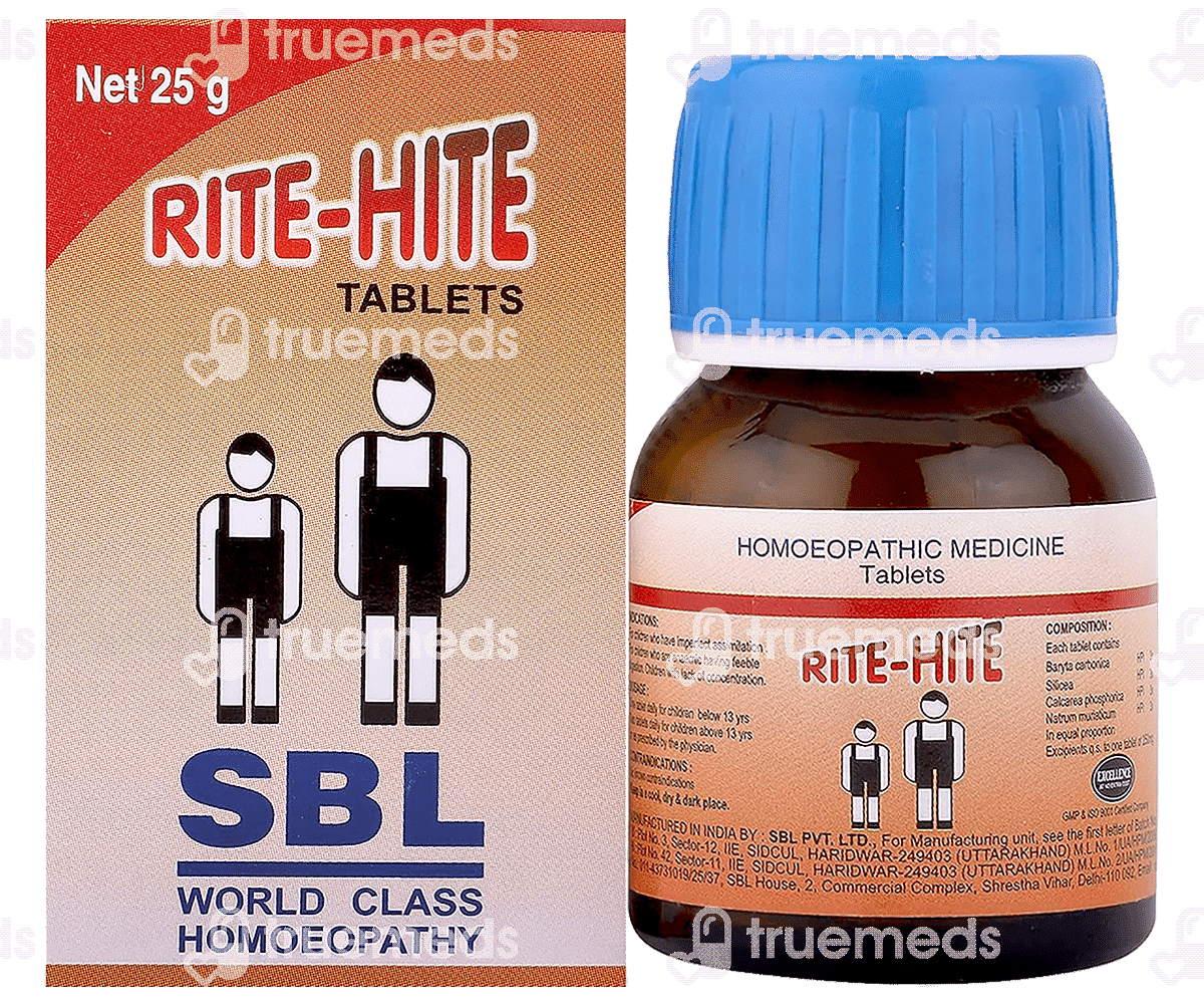 Sbl Rite Hite Tablet 25 Gm Uses Side Effects Dosage Price