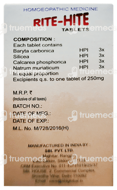 Sbl Rite Hite Tablet 25gm