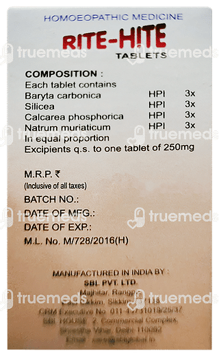 Sbl Rite-hite Tablet 25 GM