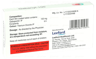 Gabanyl 100 Tablet 10