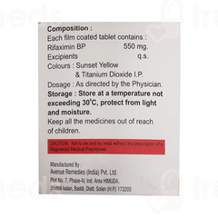 Xifarix 550 Tablet 10 Xifarix 550 Tablet 10