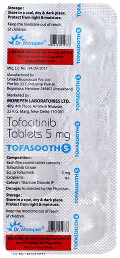 Tofasooth 5 Tablet 10 Tofasooth 5 Tablet 10