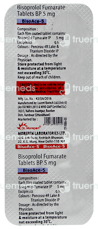 Bisoace 5 MG Tablet 10