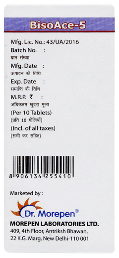 Bisoace 5 Tablet 10