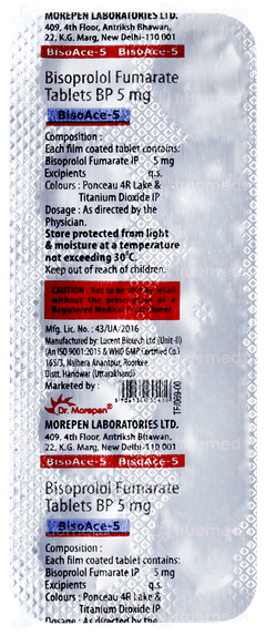 Bisoace 5 Tablet 10