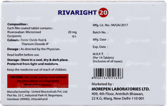 Rivaright 20 Tablet 14 Rivaright 20 Tablet 14