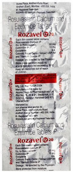 Rozavel Ez 20 Tablet 10 Rozavel Ez 20 Tablet 10