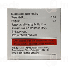 Tordema 5 MG Tablet 15