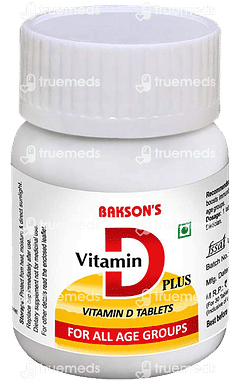 Baksons Vitamin D Plus Tablet 30 Baksons Vitamin D Plus Tablet 30