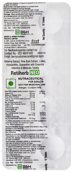 Retiherb Neo Tablet 10