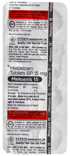 Meloaxis 15 Tablet 10