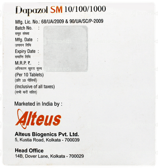 Dapazol Sm 10/100/1000 Tablet 10