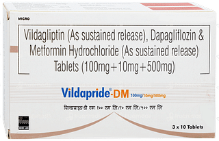 Vildapride Dm 100mg/10mg/500mg Tablet 10