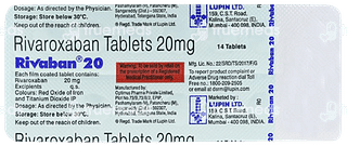 Rivaban 20 Tablet 10