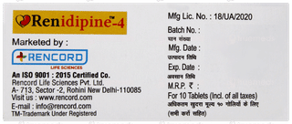 Renidipine 4 Tablet 10