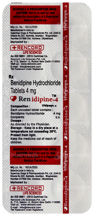 Renidipine 4 Tablet 10