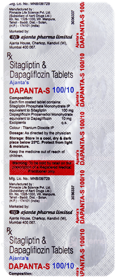 Dapanta S 100/10 Tablet 10 Dapanta S 100/10 Tablet 10