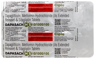 Dapasach Ms 10/1000/100 Tablet 10