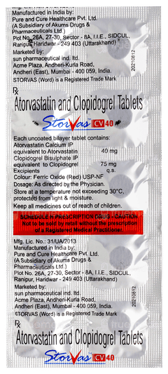 Storvas Cv 40 Tablet 10