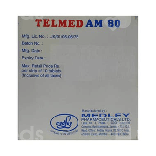 Telmed Am 80 Tablet 10