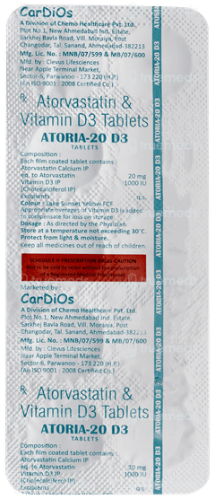 Atoria 20 D3 Tablet 10 Atoria 20 D3 Tablet 10