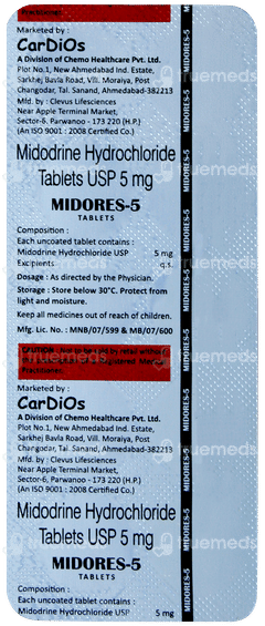 Midores 5 MG Tablet 10 Midores 5 MG Tablet 10