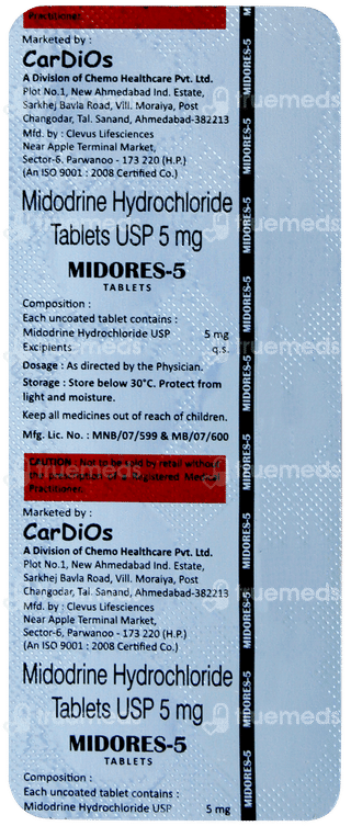 Midores 5 MG Tablet 10