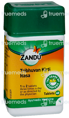 Zandu Tribhuvan Kirti Rasa Tablet 40