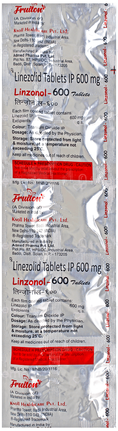 Linzonol 600 Tablet 10 Linzonol 600 Tablet 10