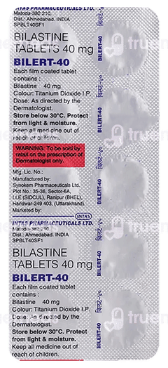 Bilert 40 Tablet 10 Bilert 40 Tablet 10