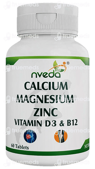 Nveda Calcium Magnesium Zinc Vitamin D3 Vitamin B12 Tablet 60