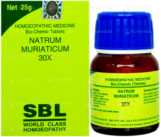 Sbl Natrum Muriaticum Biochemic 30 X Tablet 25 GM
