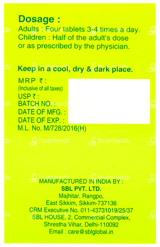 Sbl Calcarea Fluorica 6x Biochemic Tablet 25gm