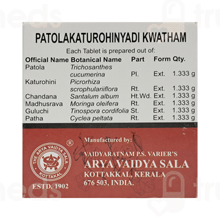 Kottakkal Ayurveda Patolakaturohinyadi Kwatham Tablet 100