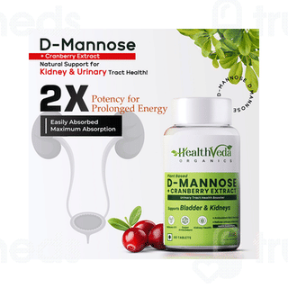 Health Veda Organics D Mannose And Cranberry Extract Tablet 60