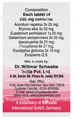 Dr Willmar Schwabe Alpha Cf Tablet 20gm