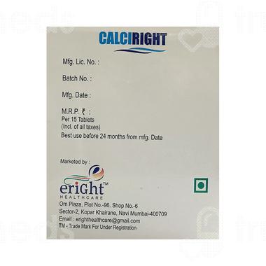 Cal Rite Tablet Calciright Tablet 15 - Uses, Side Effects, Dosage, Price | Truemeds