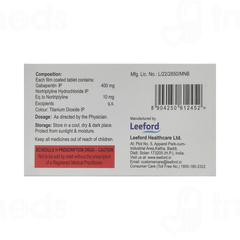 Gabipenta Nt 400 Tablet 10