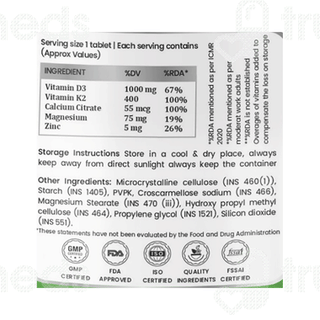 Vaamveda Calcium And Vitamin D3 Tablet 60