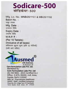 Sodicare 500 Tablet 10