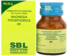 Sbl Magnesia Phosphorica 6x Biochemic Tablet 25gm Sbl Magnesia Phosphorica 6x Biochemic Tablet 25gm